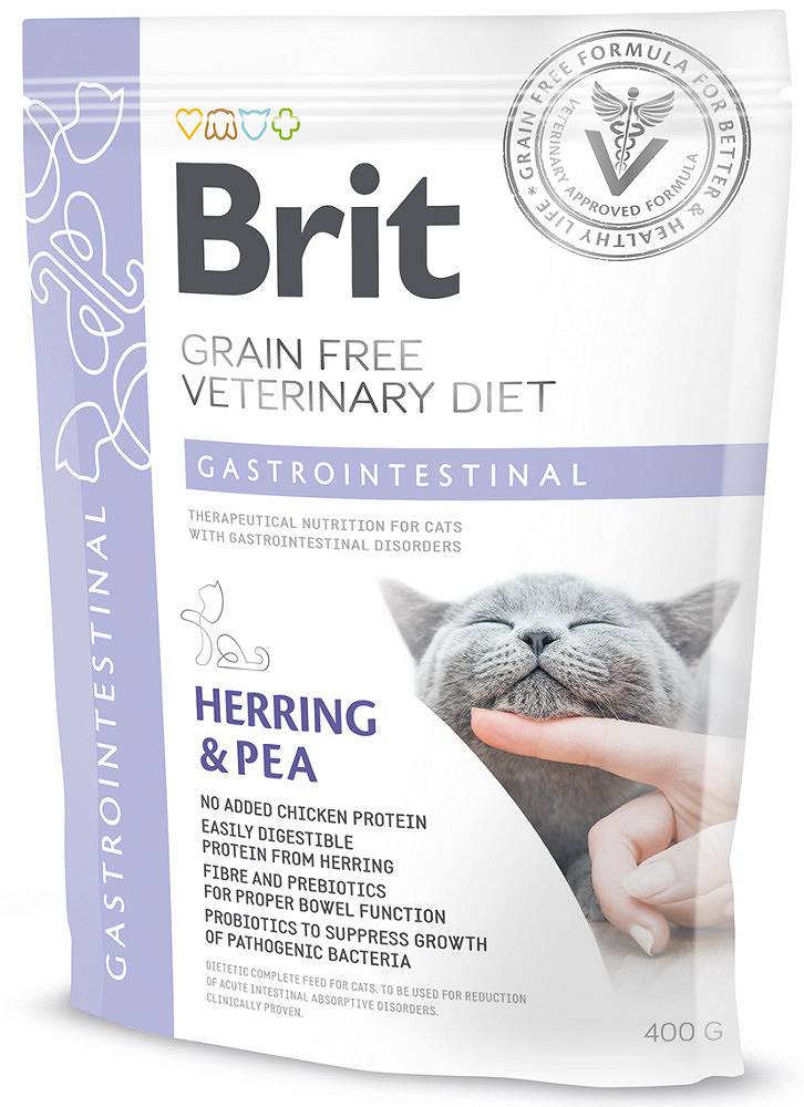 Brit Veterinary Diet Gastrointestinal Herring&Pea Sucha Karma dla kota op.  400g