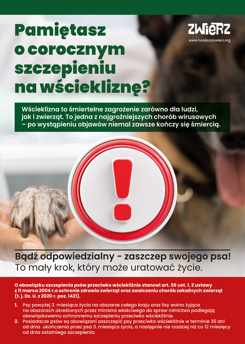 Przypomnienie o szczepieniach psów przeciwko wściekliźnie ...